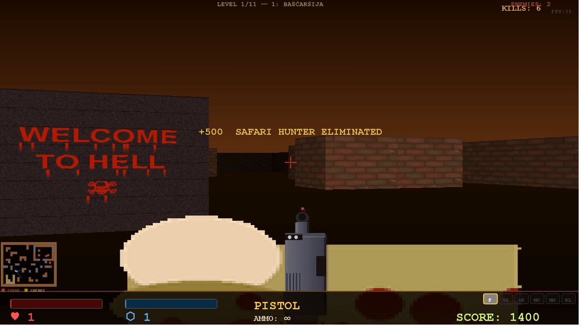 Bosnan gameplay screenshot: combat encounter